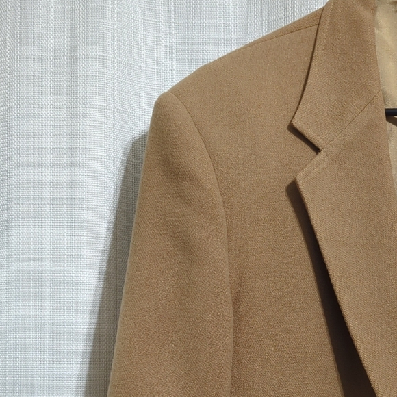 Man In Wool Classic Blazer/ Sport Coat 41R Tan Wool - Picture 3 of 16